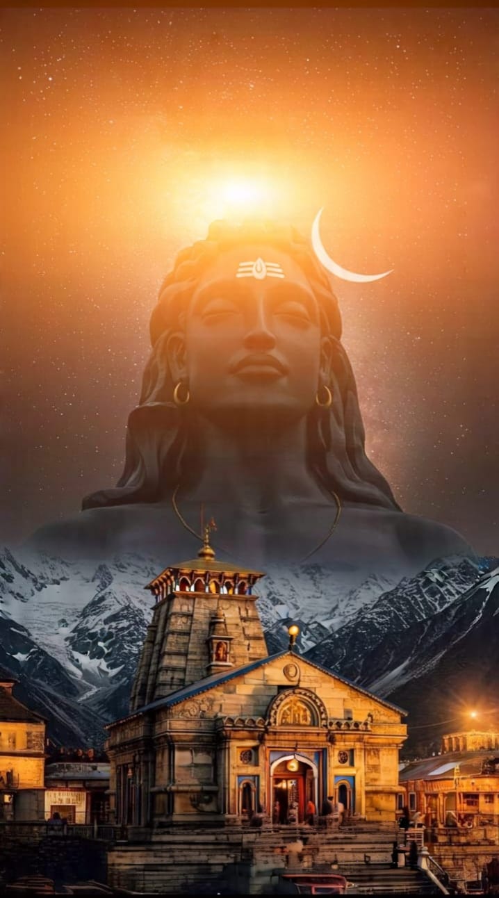 A serene Shiva Lingam being worshipped with sacred offerings.